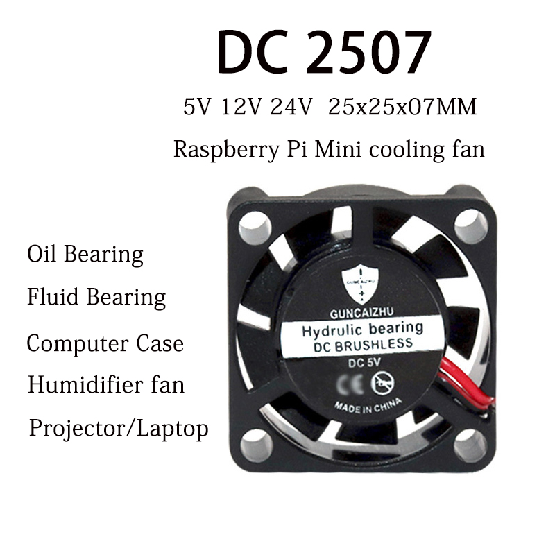 새로운 2507 팬 25x25x7MM 오일 베어링 DC - Raspberry Pi Water Cooling Kit 리뷰 및 가격
